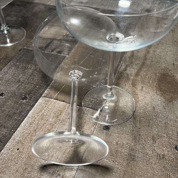 Vintage Clear Crystal Margarita Stemware Glasses Set of Three - Picture 5 of 6